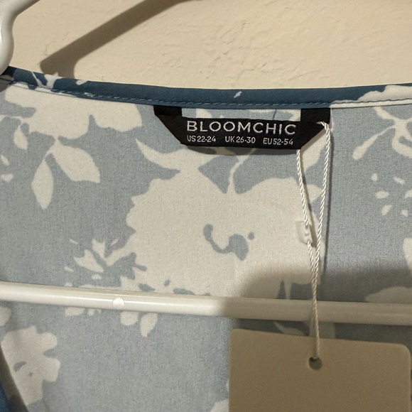 BloomChic Blue and White Flutter Sleeve Sundress - Picture 5 of 7